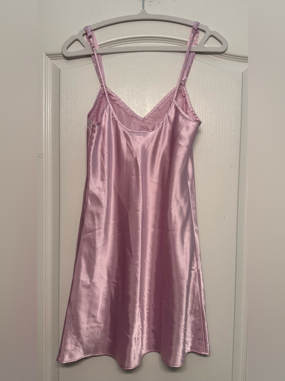 Morgan Taylor Intimates Pink Satin Slip Nightgown Small Coquette Y2K - Picture 3 of 5